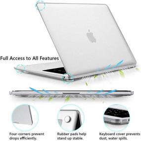 img 3 attached to 💻 TOWOOZ 2020 MacBook Pro 13 inch Case M1 A2338/A2251/A2289, Frost - Plastic Hard Shell Case & Keyboard Cover Compatible with MacBook 2020 A2338 A2251 A2289