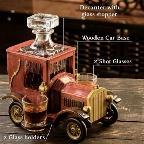 img 1 attached to 🥃 Crystal Whiskey Decanter Set - Fashioned Glasses