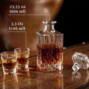 img 2 attached to 🥃 Crystal Whiskey Decanter Set - Fashioned Glasses