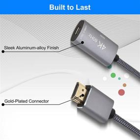 img 1 attached to 🔌 Адаптер HDMI Мужской - USB-C Женский с кабелем питания Micro USB - конвертер HDMI в USB типа C 3.1, адаптер Thunderbolt 3 4K 60 Гц для нового MacBook Pro, Mac Air, Microsoft Surface и других устройств