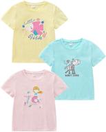 cute girls graphic t shirts: size 5-10, 2/3/4/5/6 pack, 100% cotton, soft & breathable logo