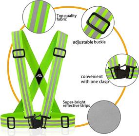 img 1 attached to 2 Pack Oliumt Reflective Vest Running Gear - Adjustable 🏃 Belt for High Visibility Safety during Night Running, Cycling, Jogging, and Walking