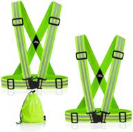 2 pack oliumt reflective vest running gear - adjustable 🏃 belt for high visibility safety during night running, cycling, jogging, and walking logo