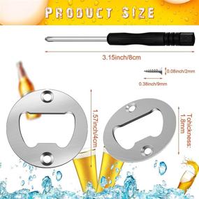 img 3 attached to 🍾 15-Piece Stainless Steel Bottle Opener Inserts Kit - Metal Round Opener Inserts with Screws and Screwdriver - DIY Resin Mould Kit (Black, Silver, Bronze)