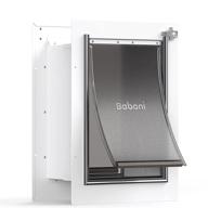 🐾 baboni wall-mounted pet door - steel frame, telescoping tunnel, lockable aluminum flaps - strong & durable dog/cat access - sizes: small, medium, large логотип