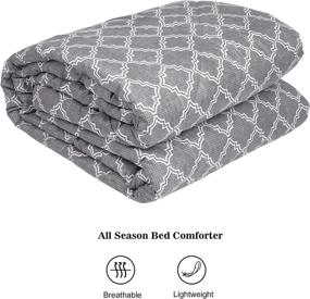 img 3 attached to Shatex Geometric Comforter Microfiber Polyester King