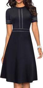 img 4 attached to 👗 HOMEYEE Womens Party Sleeve Dress for Homecoming and Women's Clothing including Suiting & Blazers
