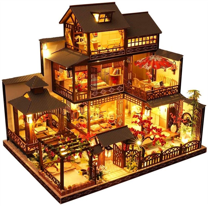 cutebee dollhouse miniature furniture movement dolls & accessories in dollhouses 로고