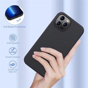 img 2 attached to 📱 Miracase iPhone 13 Pro Case 6.1 inch(2021): Ultra Soft Silicone Gel Full Body Cover - Shockproof & Protective (Black)