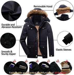 img 1 attached to ❄️ Yozai Men's Warm Winter Coats: Snowboard Jacket for Adventures in Snow and Ski, Waterproof and Mountain Ready!