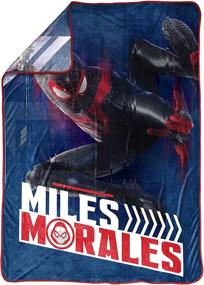 img 3 attached to Marvel Miles Morales Gamerverse Be Greater Blanket by Jay Franco - 62 🔥 x 90 inch, Kids Bedding - Fade Resistant Super Soft Fleece (Official Marvel Product)