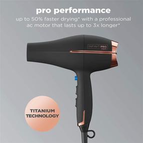 img 3 attached to 💇 InfinityPro от Conair 1875W Профессиональная фен-парикмахерская с керамической технологией, черный