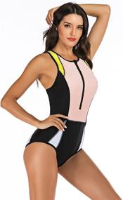 img 2 attached to Yateen Womens Guard Sleeveless Swimsuit Women's Clothing in Swimsuits & Cover Ups