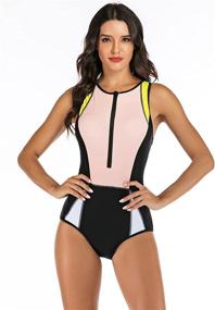 img 1 attached to Yateen Womens Guard Sleeveless Swimsuit Women's Clothing in Swimsuits & Cover Ups