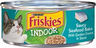 🐱 purina friskies indoor wet cat food - meaty bits saucy seafood bake in sauce (pack of 24 cans) logo