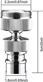 img 1 attached to Chrome Plated Brass Dishwasher Faucet Adapter with Small Diameter Nipple, 55/64-27 Thread, and Snap Adapter