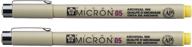 🖊️ ручка pigma micron .45 мм: желтые чернила. логотип