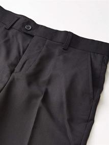 img 1 attached to 👖 Isaac Mizrahi Boys' Slim Fit Birdseye Textured Dress Pants
