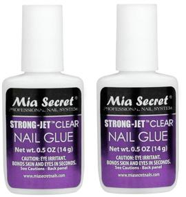 img 1 attached to 💪 Набор крепкого клея Mia Secret Strong Jet: 0.50 унций х 2 + БEСПЛАТНЫЙ временный тату на теле