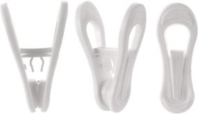 img 2 attached to 👕 Versatile 50-Pack Plastic Hanger Clips: Strong, Easy-to-Use Finger Clips for Clothing Pants Hangers - Ideal for Home, Office, Travel, Baby - White Color