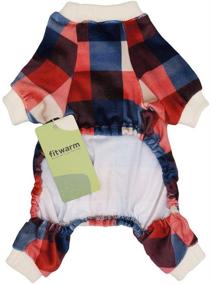 img 3 attached to 🐾 Stay Stylish and Cozy with Fitwarm Plaid Dog Pajamas - Lightweight Velvet Pet Clothes for Cats and Dogs