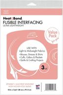 🔥 heatnbond hnb36 ultra lightweight fusible interfacing - 15&#34; x 3 yards, 1 pack logo