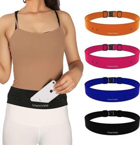 img 4 attached to 🏃 VIWIN VELA Running Belt Phone Holder for iPhone X XR XS MAX 7 8 Plus Samsung S8 S9 S10 Plus, Travel Money Belt for Walking Jogging, Fitness Gym Belt for Women and Men (26"-45")