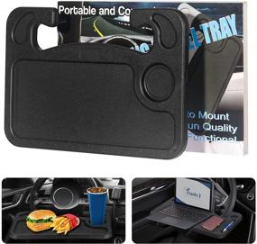 img 4 attached to 🚘 Versatile Car Steering Wheel Tray: Laptop & Food Support, Convenient Car Tray Table for Most Vehicle Steering Wheels, Enhanced Car Trays for Eating, Sleek Black Steering Wheel Desk for Tar Truck Drivers