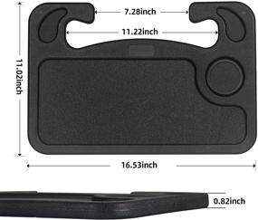 img 1 attached to 🚘 Versatile Car Steering Wheel Tray: Laptop & Food Support, Convenient Car Tray Table for Most Vehicle Steering Wheels, Enhanced Car Trays for Eating, Sleek Black Steering Wheel Desk for Tar Truck Drivers