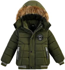 img 4 attached to ❄️ Premium Toddler Snowsuit: Thickened Outerwear for Boys, Ideal Winter Jacket