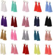 🔑 penta angel soft tassels - 120pcs 1.3" handmade keychain tassels for jewelry making & diy crafts logo