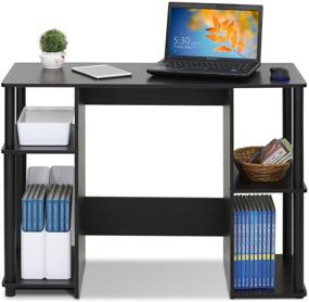 img 1 attached to 🖥️ Efficient and Stylish FURINNO JAYA Computer Study Desk in Espresso