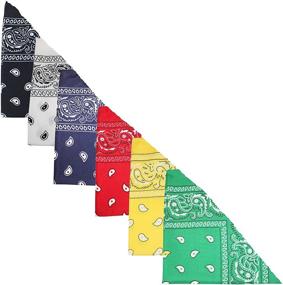 img 3 attached to Paisley Polyester Cats Bandana Triangle Dogs