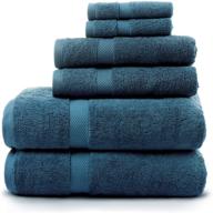 🛀 villa celestia blue towels: luxurious 6-pack cotton bath towel set for bathroom, home & hotel logo