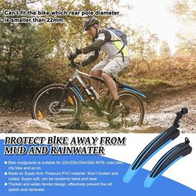 img 2 attached to TAGVO Bike Fender Set - Universal Full Cover Thicken Widen Bicycle Mudguard Set for Mountain Bikes 🚲 - Front and Rear Mud Guard - Portable, Adjustable and Durable Bike Fender Mudflap for MTB & Road Bikes