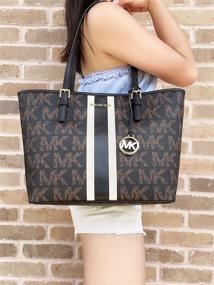 img 1 attached to Michael Kors Carryall Graphic Saffiano