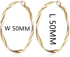 img 1 attached to Hoop Earrings Material Hypoallergenic Yellow4