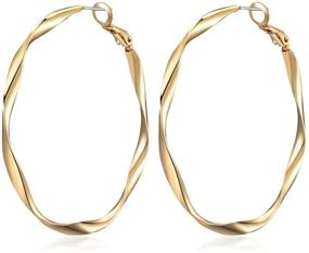 img 3 attached to Hoop Earrings Material Hypoallergenic Yellow4