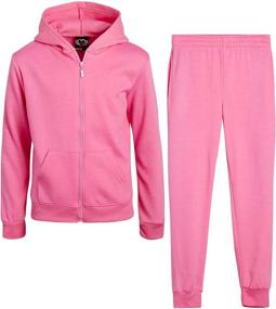 img 4 attached to 👧 Real Love Girls Jogger Set - Trendy and Comfortable Girls' Clothing