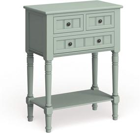 img 1 attached to 🌊 Navy Painted Console Table: Decor Therapy Westerman Simplify 3-Drawer Console