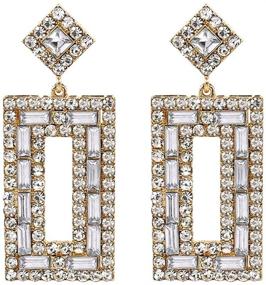 img 3 attached to 💎 Glamorous Aidyfeso Statement Drop Earrings: Stunning Crystal Stone Rhinestones, Perfect for Women, Girls, Weddings, Parties & Holidays!