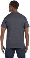 hanes 5250 tagless t shirt_charcoal heather_l men's clothing logo