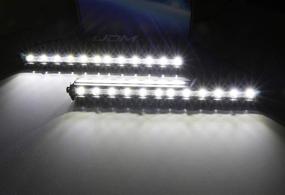 img 2 attached to iJDMTOY Front Grille LED Light Bar Kit for 2018-up Ford F150 XL XLT, with (2) 36W Slim High Power CREE LED Lightbars, Mounting Brackets, On/Off Switch Wiring Kit