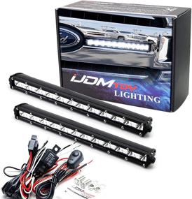 img 4 attached to iJDMTOY Front Grille LED Light Bar Kit for 2018-up Ford F150 XL XLT, with (2) 36W Slim High Power CREE LED Lightbars, Mounting Brackets, On/Off Switch Wiring Kit