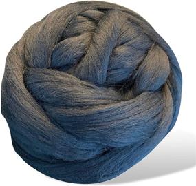 img 2 attached to Revolution Fibers' Premium 21 Micron Dyed Black Merino Wool Roving - Perfect for Spinning, Felting, and Weaving (16 Ounces)