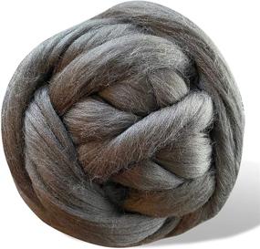 img 1 attached to Revolution Fibers' Premium 21 Micron Dyed Black Merino Wool Roving - Perfect for Spinning, Felting, and Weaving (16 Ounces)