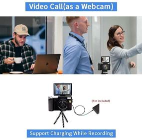 img 2 attached to 📸 Черная видеокамера для блогинга с поворотным экраном для YouTube - 24МП 3.0 дюйма 2.7К цифровая камера с выезжающим фонариком