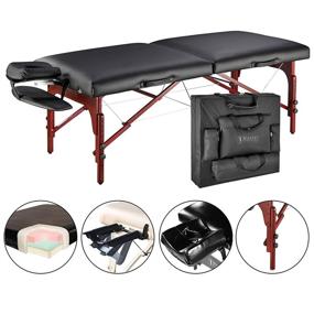 img 3 attached to 💆 Montclair Professional Portable Massage Table Package with Memory Foam Layer, 31-inch, Black