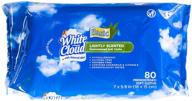 🌬️ белые облака слегка ароматизированные влажные салфетки с алоэ: удобная упаковка из 80 салфеток для максимальной свежести логотип