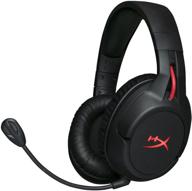 🎧 hyperx cloud flight - ultimate wireless gaming headset with 30-hour battery life, detachable noise-canceling mic, red led lighting, comfortable memory foam, compatible with pc, ps4, and ps5 logo